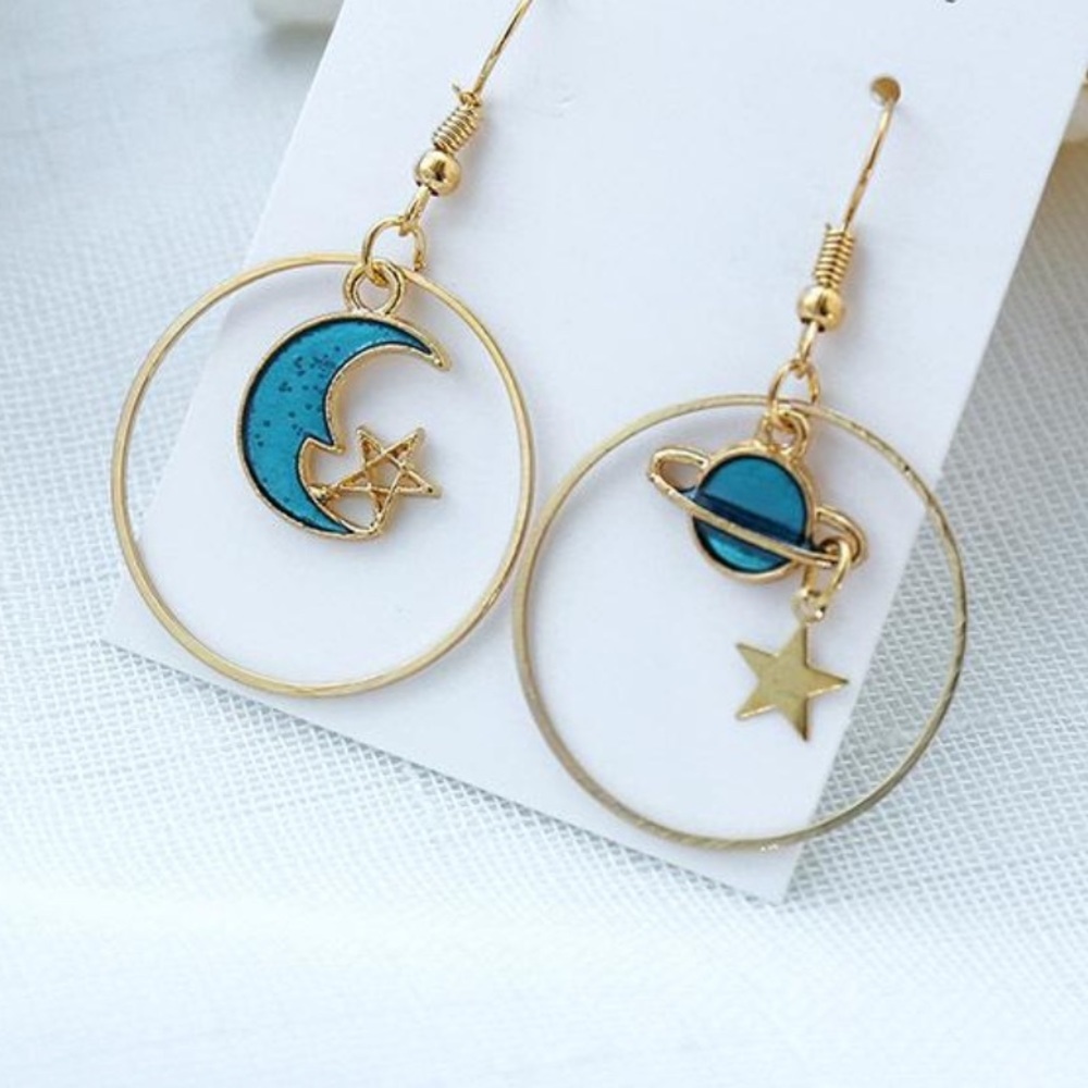 Cosmic Cosmos boutique hanging dangle earrings new
